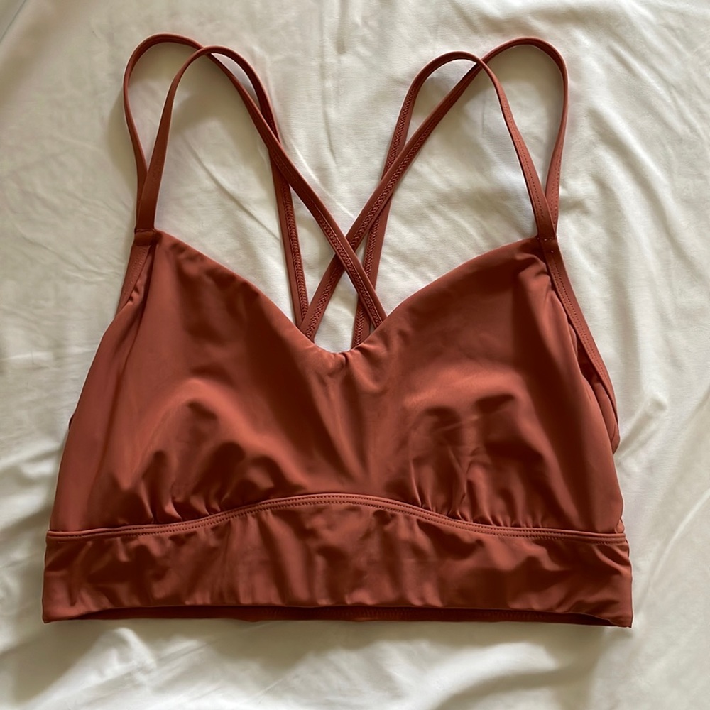 Burnt orange strappy sports bra - target brand “All in Motion”